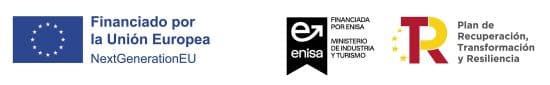 Financiado por la Unión Europea · NextGenerationEU · Financiada por ENISA · Plan de Recuperación, Transformación y Resiliencia