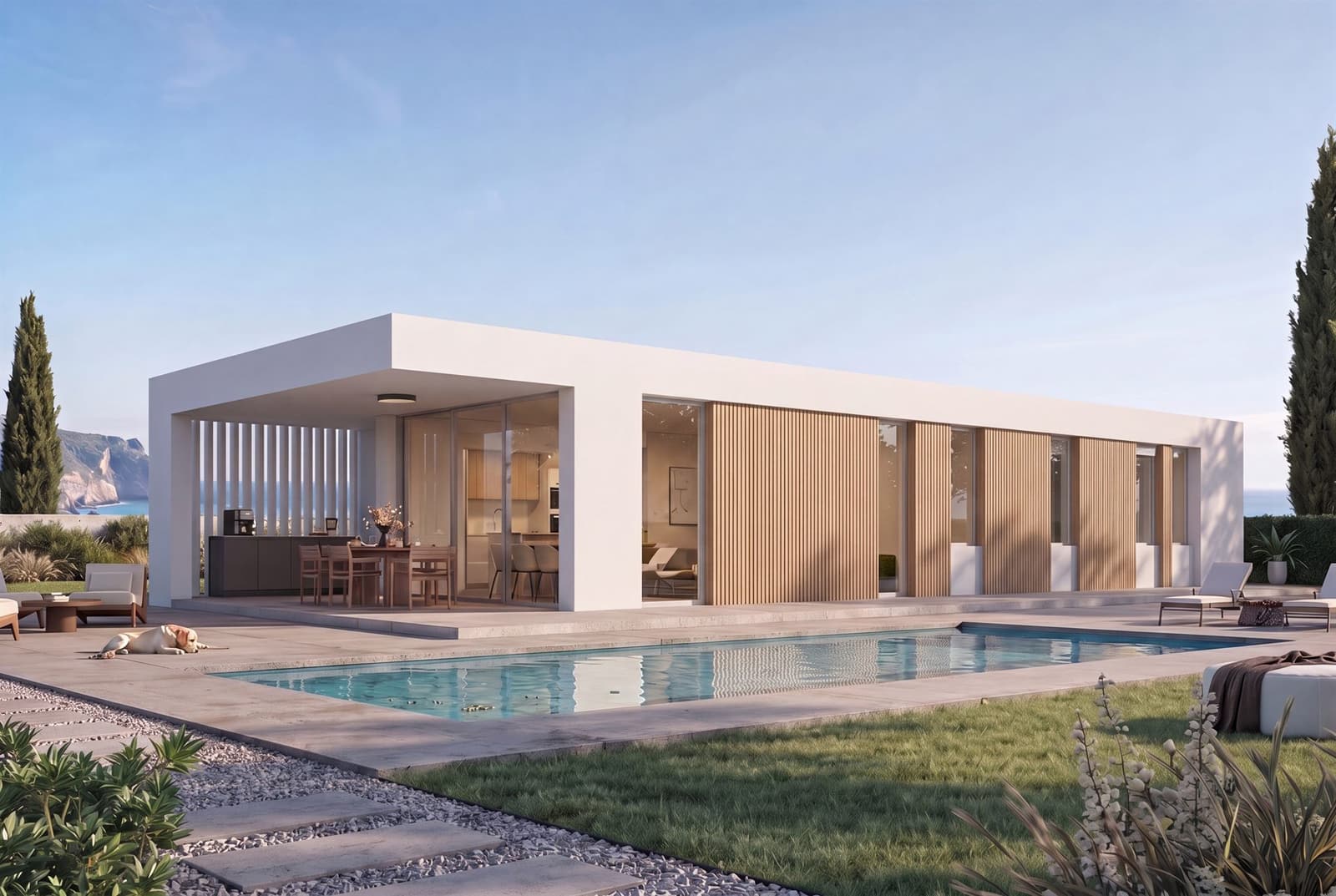Vivienda unifamiliar de BuildLovers con piscina y jardín