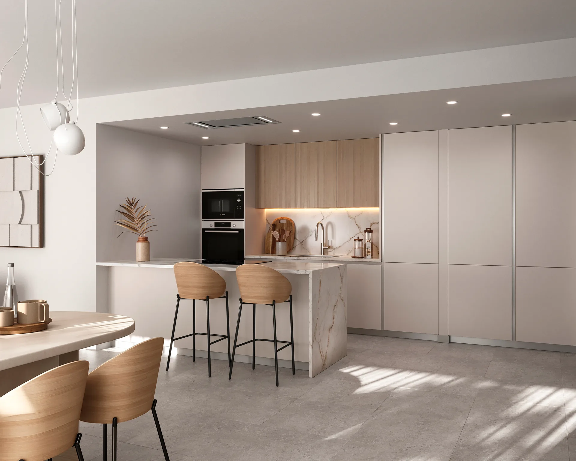 Cocina de la gama Premium, con encimera y frentes mejorados