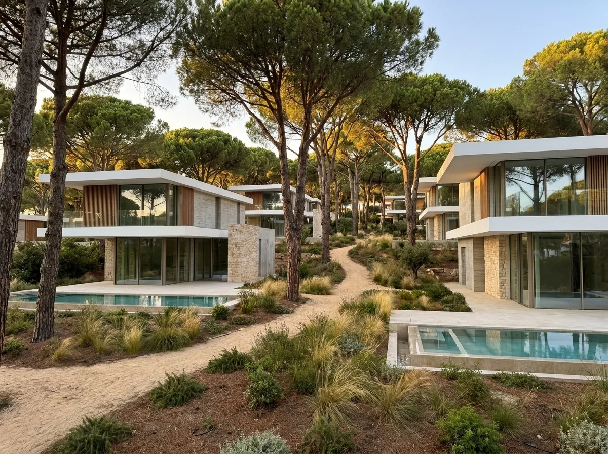 Villas independientes con piscina privada entre pinos en Marbella