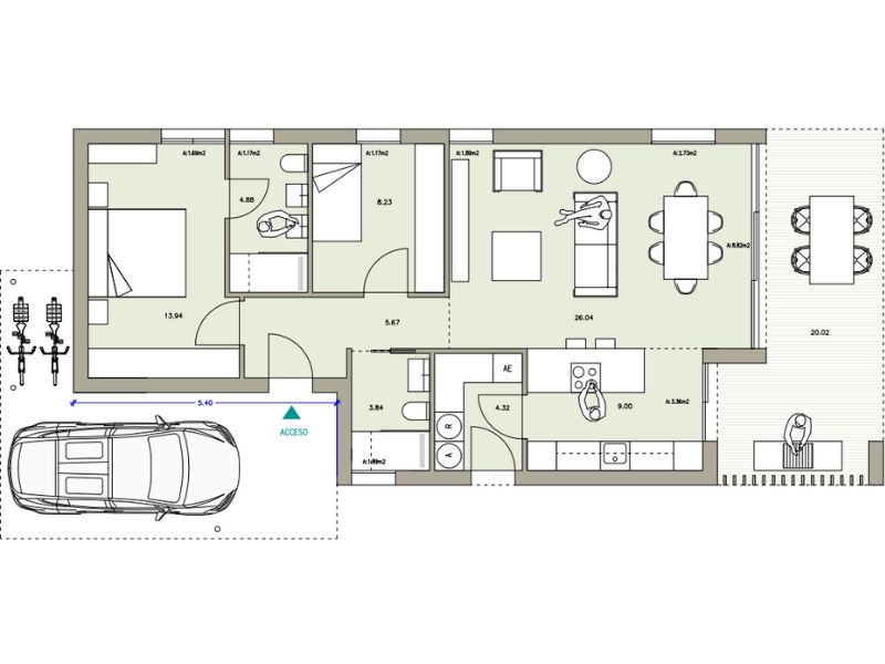 Plano de Casa moderna. Construye tu casa de en Buildlovers