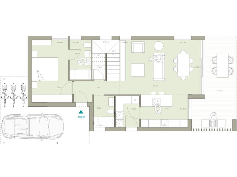 Plano casa prefabricada de hormigón de Buildlovers